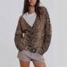 New Versatile American Style Leopard Print V-Neck Knitted Cardigan Hot Girl Sweater Coat Soft Fuzzy 4146_voghion.com