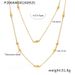 Gold Double-layer Bead Sweater Chain Atmospheric High-end Light Titanium Steel Stacked Long Necklace_voghion.com