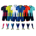 Conjunto de quatro peças de uniforme infantil de alta velocidade para alunos do ensino fundamental de outono e inverno, incluindo treinamento de futebol_voghion.com