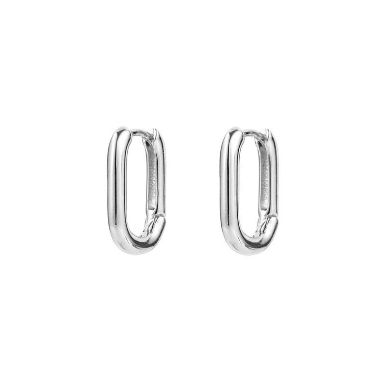 Orecchini a cerchio piccoli a forma di U in argento sterling 925 da donna e ragazza, 13 mm, A9_voghion.com