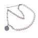 Retro Cold Style Pearl Chain Splicing Pyöreä Merkki Trend Hip Hop Titaani Teräskaulakoru Muodikas Kevyt Luksus_voghion.com