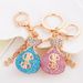 Alloy Inlaid Diamond Dollar Money Keychain Car Pendant Lucky Bag Charm Creative Small Gift_voghion.com