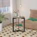 19.68"H Round Side Table, Round Accent End Table With Sturdy Metal Frame, Round Nightstand, For Living Room, Bedroom, Balcony, Office_voghion.com