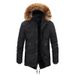 Men's Clothing Men's Longline Fleece-Lined Parka - Detachable Hood Winter Coat (4 Colors, L-4XL)_voghion.com