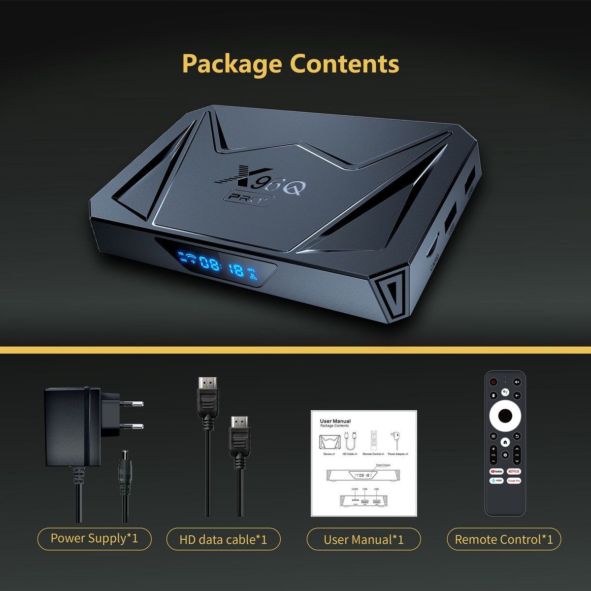 New X96QPRO+ Smart TV Box – Android 14, Allwinner H728, Gigabit LAN Media Hub_voghion.com
