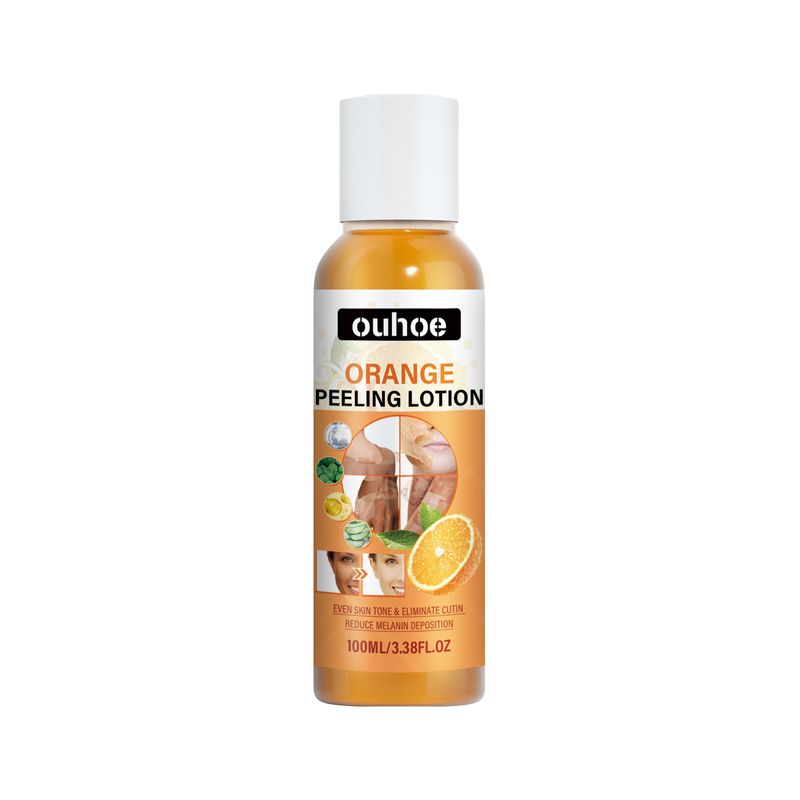 Tělové mléko OUHOE Orange zesvětluje černé skvrny a bělí Hydratační jemný exfoliační krém na pleť_voghion.com