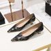 Fashion sweet women's shoes with low heel shallow mouth pointed head floral cloth spring and autumn new women's single shoes_voghion.com