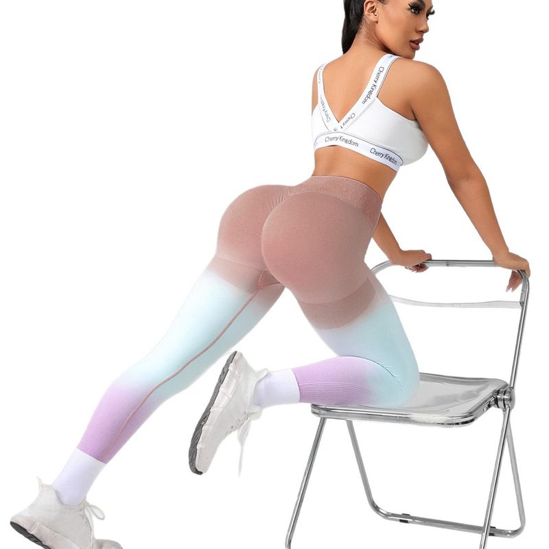 Yoga ohne peinliche Abdrücke, grenzüberschreitend, europäisch und amerikanisch, Farbverlauf, Bauchkontrolle, Pfirsich-Po, schnelltrocknend, für Damen_voghion.com