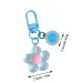 Lot de 6 porte-clés en résine colorée, motif fleur, style coréen, mignons, pour sac, vente en gros, accessoires pour clés de voiture_voghion.com