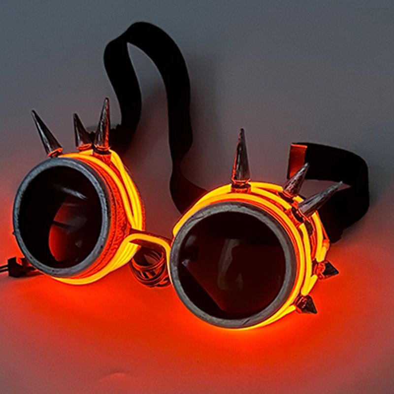 Fashion New Cool Cyberpunk Style Glasses Glowing Decor Luminous LED Sunglasses Lighting Up Bar Rave Music Dancing Party_voghion.com