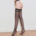 Beiyaxuan Calzini lunghi a tubo in pizzo antiscivolo perlescenti divertenti in silicone, punta trasparente, calzini in seta sopra il ginocchio_voghion.com