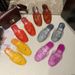 Household For Women Jelly Transparent Crystal Soft Sole Non-Slip Plastic Candy Color Casual One-Word Slippers Summer_voghion.com