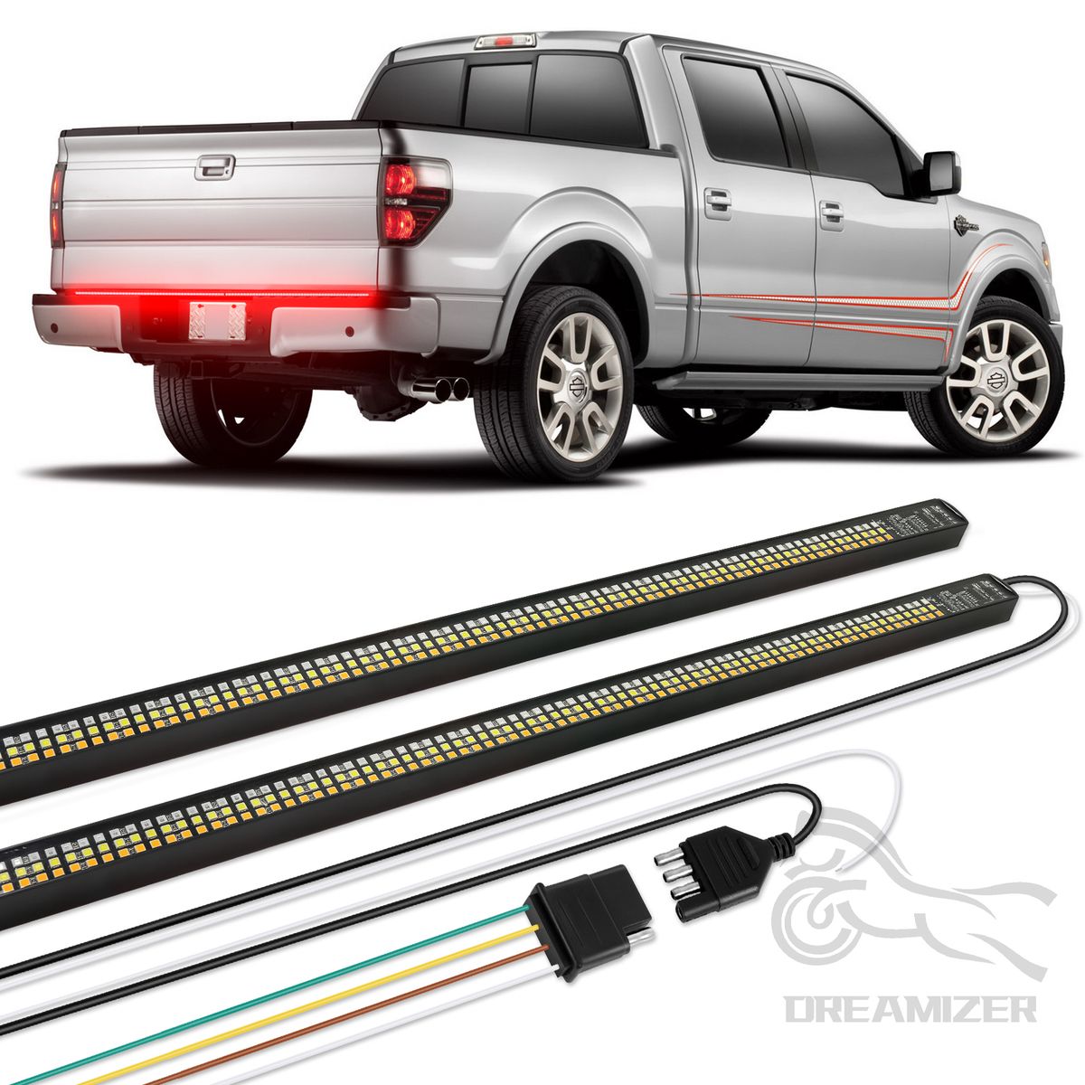 60" Tailgate Bar Tail LED Brake Strip Turn Signal Warning Reverse Light Waterproof_voghion.com