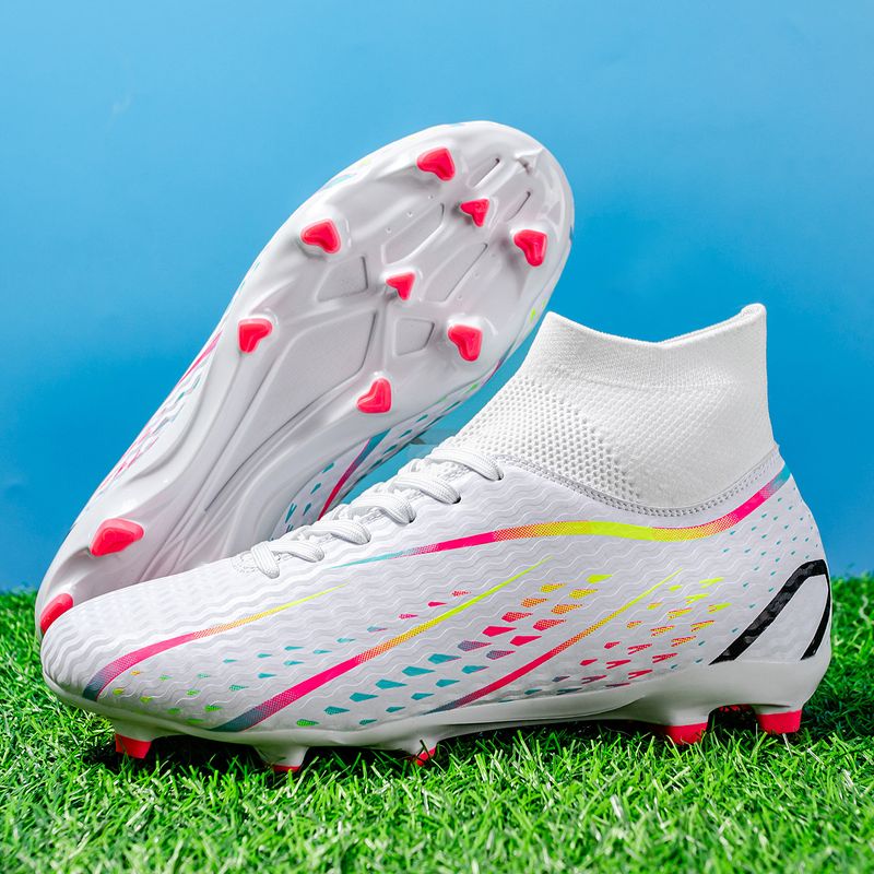 Botas de fútbol para niños, de caña alta, para hombre, para adultos, estudiantes, con clavos, para entrenamiento de fútbol en césped artificial_voghion.com