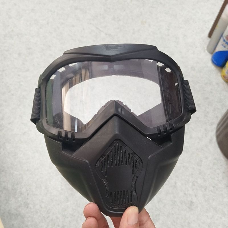 【3735 People's Collection】 Afneembaar stofdicht gezichtsmasker voor rijden, offroad-motorbril, verdikt_voghion.com