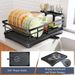 2 In Set Dish Drying Rack And Under Sink Organizer Rack, Large Dish Rack With Drainboard, 2 Tier Pull Out Cabinet Shelf For Kitchen Storage_voghion.com