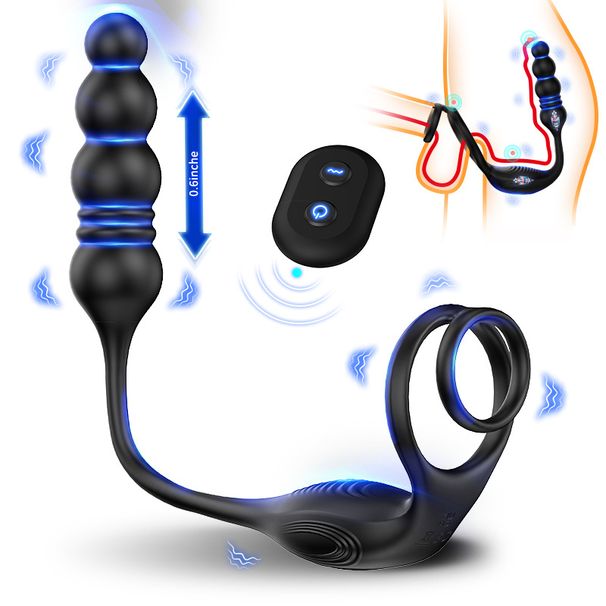 BANNDO Private Desire Second Generation Telescopic Anal Plug Prostate Vibrator Massager Wireless Remote Control Electric_voghion.com
