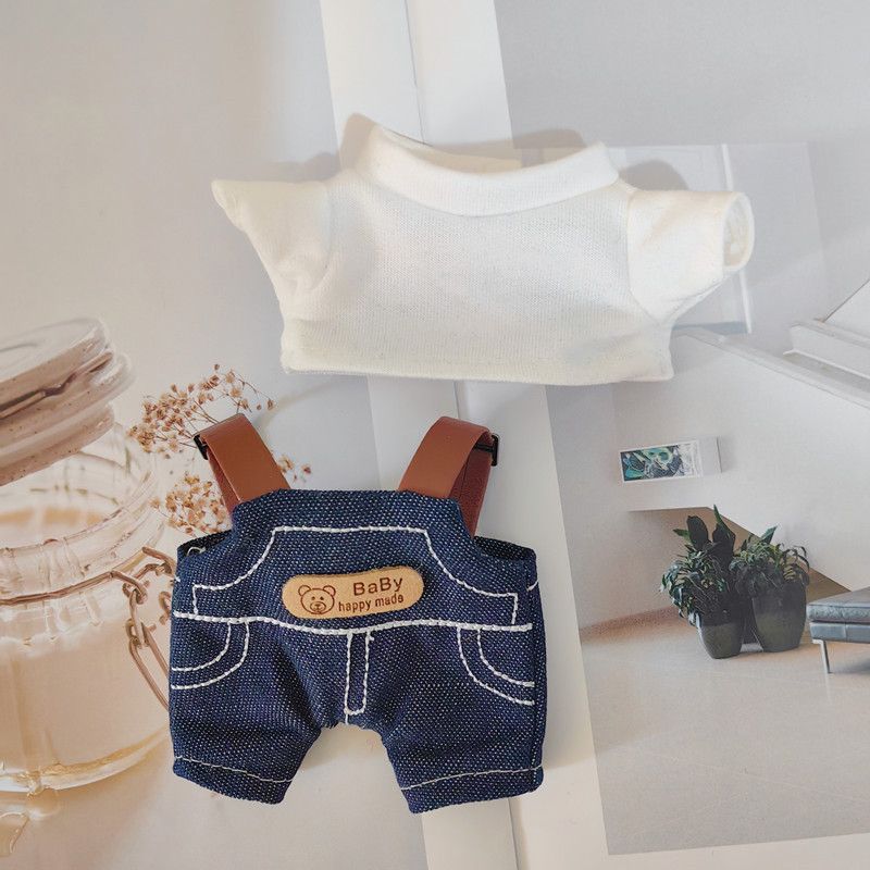 Clothes Only]LBB Doll Clothes 17cm Blind Box Pendant Clothes Chunye Suit Cool Flower Overalls_voghion.com