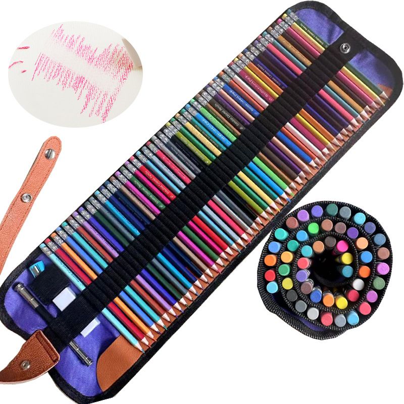 Matite colorate cancellabili da 50 colori, impugnatura triangolare non in legno, perfette per bambini e artisti, strumenti da disegno vivaci e anti-sbavature_voghion.com