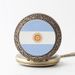 Argentina Flag Bronze Vintage Flip Quartz Chain Large Numbers Pocket Watch Student Trend_voghion.com