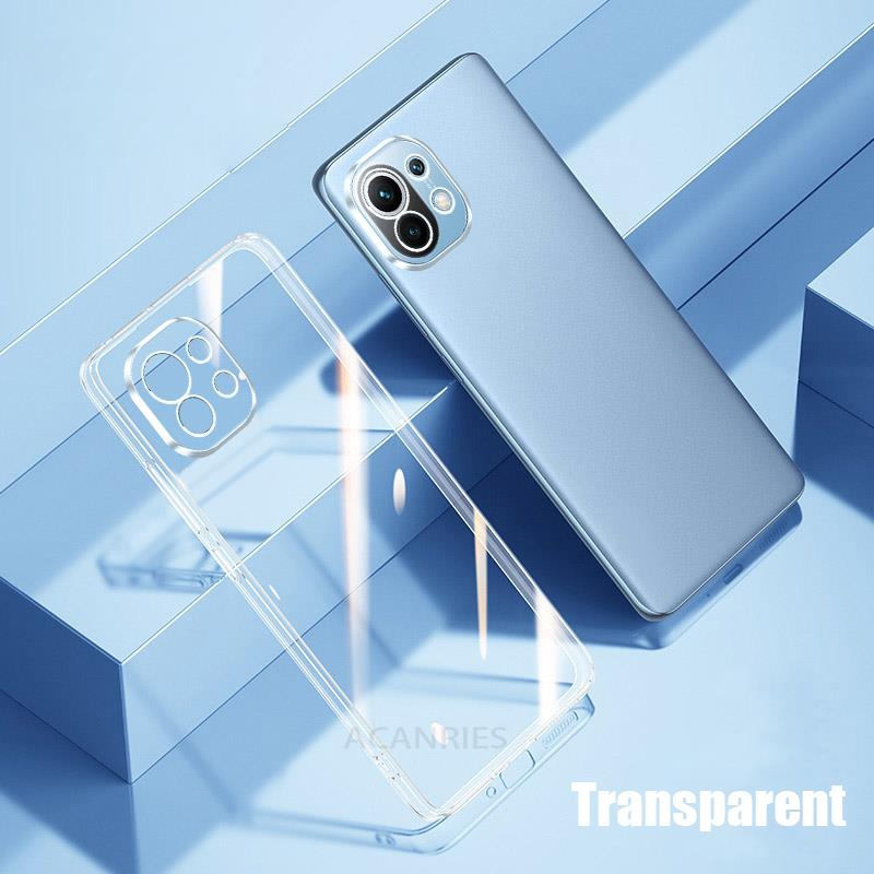 Lyxplätering Bumper Clear Fodral För Xiaomi Mi 11 Lite 5g Ne 11t 10t Pro Ultra 11i 10 T Transparent silikonskydd Mi11 11lite_voghion.com