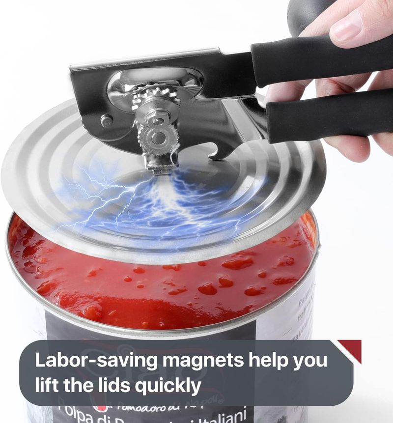 Ouvre-boîte robuste Choiceness Commercial - Manche long ergonomique avec bouton supplémentaire_voghion.com