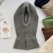 Bonnet d'hiver en laine tricotée Balaclava sud-coréen pour femme, protection du cou résistante au froid, écharpe chaude, cyclisme_voghion.com