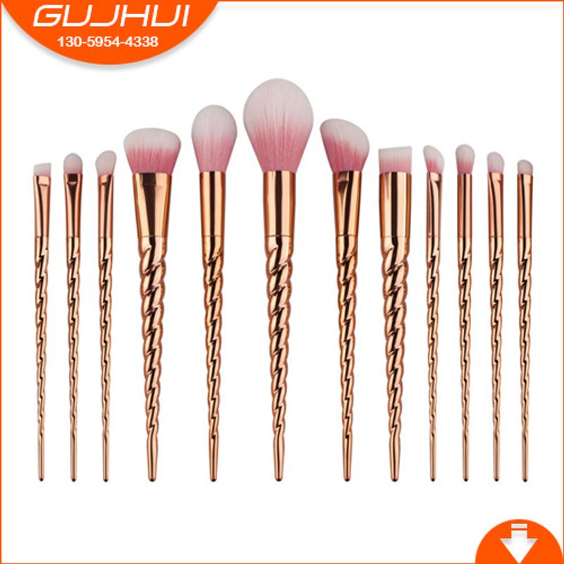 12 pennelli per trucco set unicorno strumenti di bellezza pennello per fondotinta GUJHUI Yuncai_voghion.com