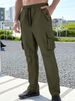 Men's Retro Outdoor Work Pants - Stylish Straight-Leg Cargo Pants With Multiple Pockets, Comfortable & Lightweight For Casual Wear_voghion.com