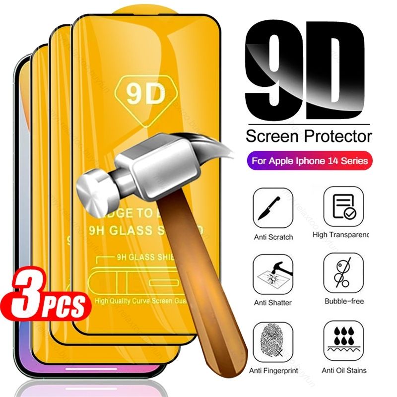 3 STÜCKE 9D Vollkleber Gehärtetes Glas Für Iphone14 Iphone 14 Pro Max Displayschutzfolien Sicherheitsglas Auf I Phone 14x ProMax Pho_voghion.com