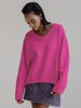 Übergroßer V-Ausschnitt-Pullover für Damen, langärmeliges Strickoberteil, weicher, lockerer Schnitt, lässiger Pullover, Herbst-/Wintermode, Ins-Stil_voghion.com
