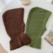 Bonnet d'hiver en laine tricotée Balaclava sud-coréen pour femme, protection du cou résistante au froid, écharpe chaude, cyclisme_voghion.com