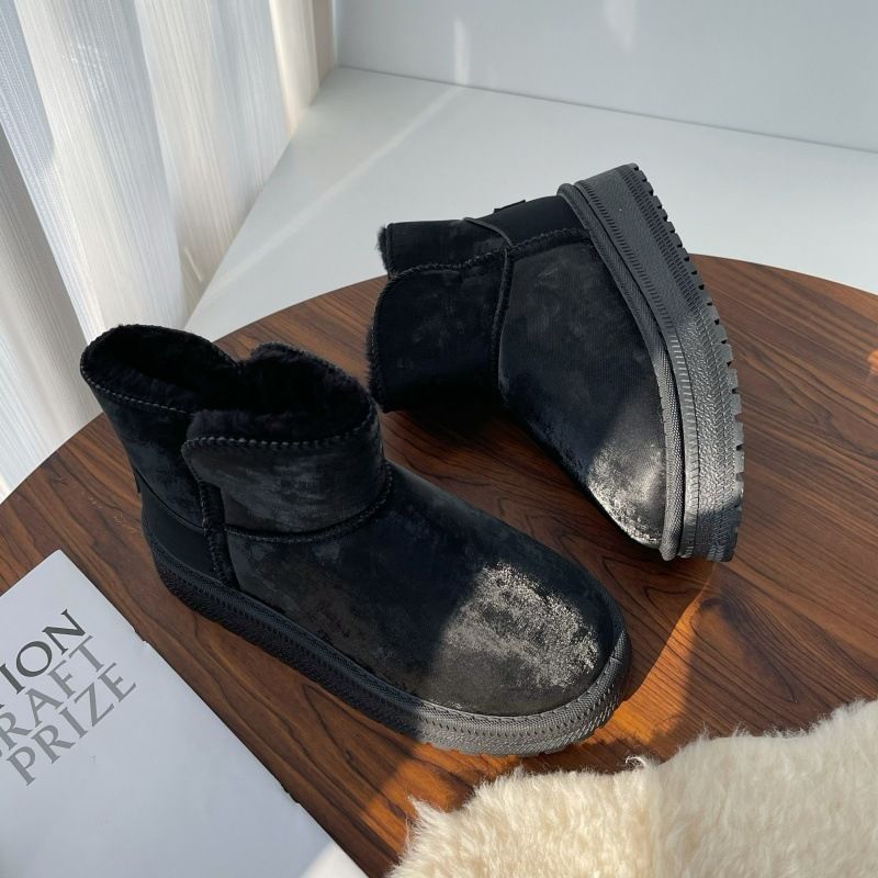 Women's Genuine Shearling Snow Boots - Winter Waterproof Suede Outdoor Thermal Booties With Memory Foam Insulation Slip-Resistant Sole_voghion.com