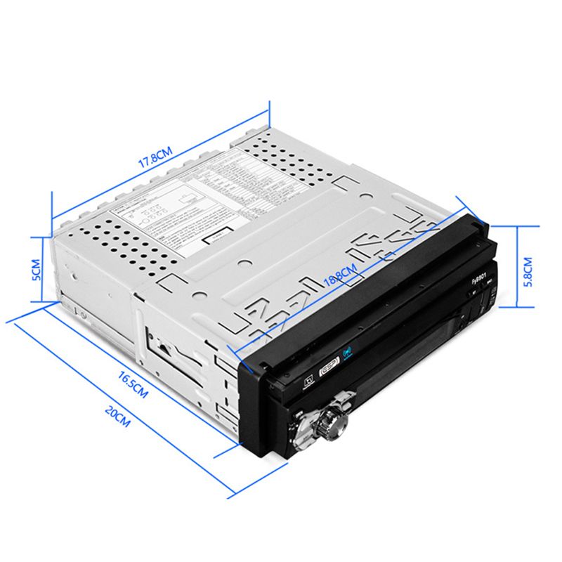 Bluetooth 7 Tommer 1Din Motoriseret Pop Up / Pull Back Touch Screen Bilradio MP5-afspiller Autoradio Bilstereo Multimedieafspiller 9901_voghion.com