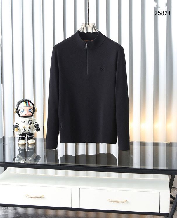 Z Brand Simple And Stylish! Wool Blend Stand Collar Men's Business Casual Pullover Knit Half-Zip Sweater_voghion.com