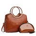 Fashion Crocodile Pattern Large Capacity Handbag New Trendy Mother Women's Cross Shoulder Bag Middle aged Shoulder Bag_voghion.com