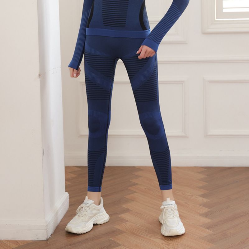 Autumn Winter Cycling Skiing Quick-Dry Slim Fit High Elastic Breathable Warm Fitness Outerwear Sports Set For Women_voghion.com