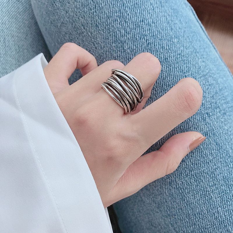 Anello unico alla moda, aperto e multistrato, per uomo e donna_voghion.com