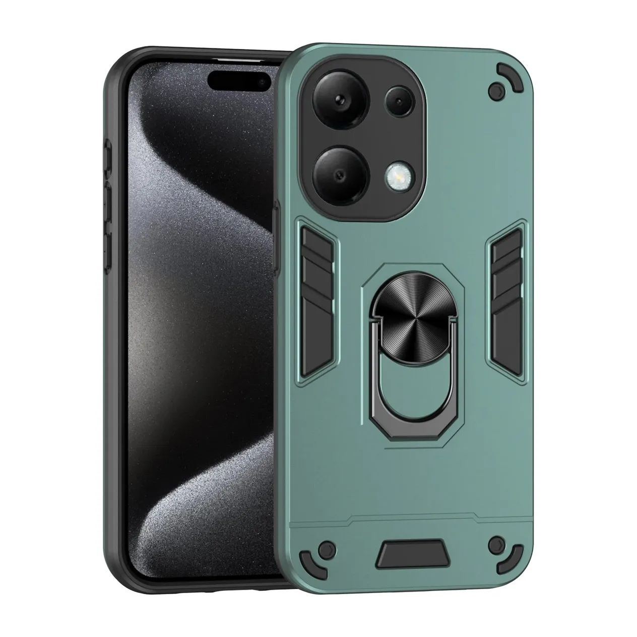 Coque arrière rigide antichoc avec anneau magnétique pour Xiaomi POCO M5S M4 Pro M6 4G_voghion.com