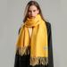 2022 Simple Cashmere Winter Warm Scarf Fashion Solid Double Side Different Pashmina Blanket Bufanda With Tessel Travel_voghion.com