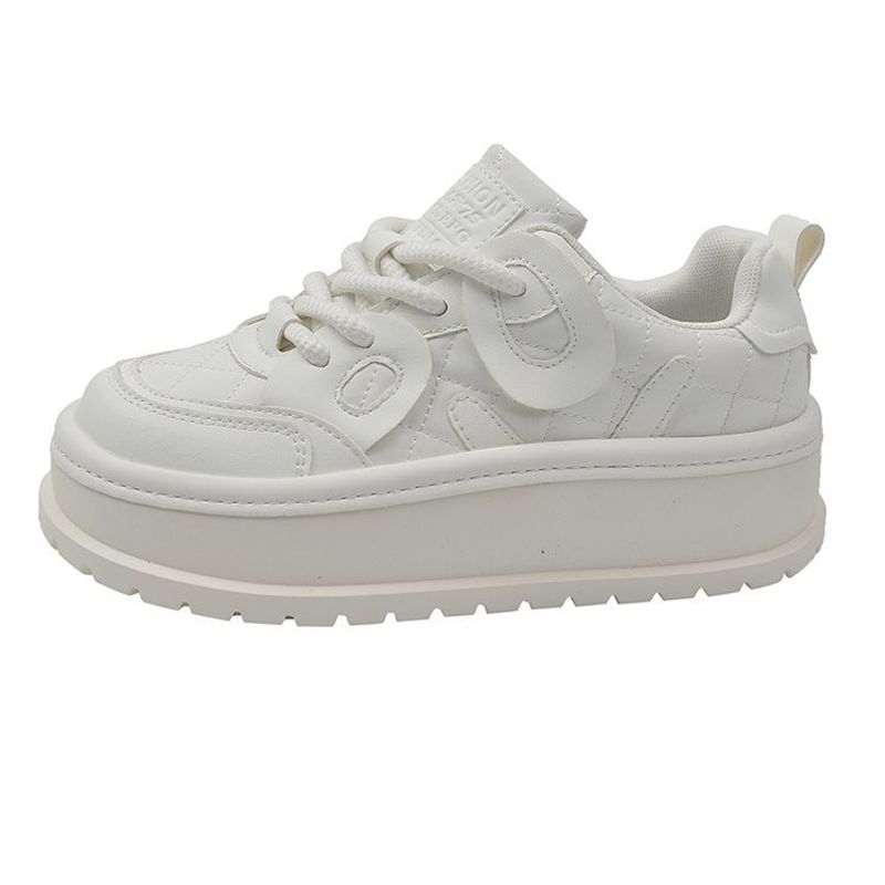 Versatile Matsutake Little White per la primavera da donna con suola spessa 2024 nuove scarpe sportive casual elevate_voghion.com