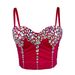 Colorful diamond acrylic, halter top, outer fishbone corset_voghion.com