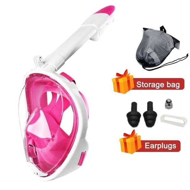 Dykning för vuxna och barn Helmask med torra skyddsglasögon Bad- och snorkelmask med imskydd_voghion.com