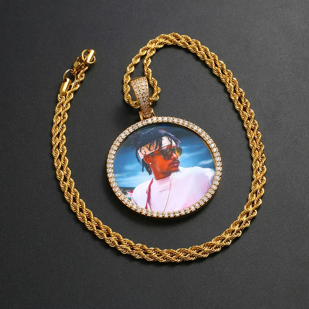 Collane personalizzate placcate in oro rosa con ciondolo in moissanite, gioielli hip hop, test di superamento_voghion.com