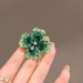Four-leaf Clover Antique Brooch, High-end Women's Green High-end Corsage Temperament, Suit Pin, New Accessories, Gifts._voghion.com