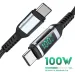 Data Intelligent Display Current And Voltage Fast Charge 3A Mobile Phone Charging Line For Android Type C_voghion.com