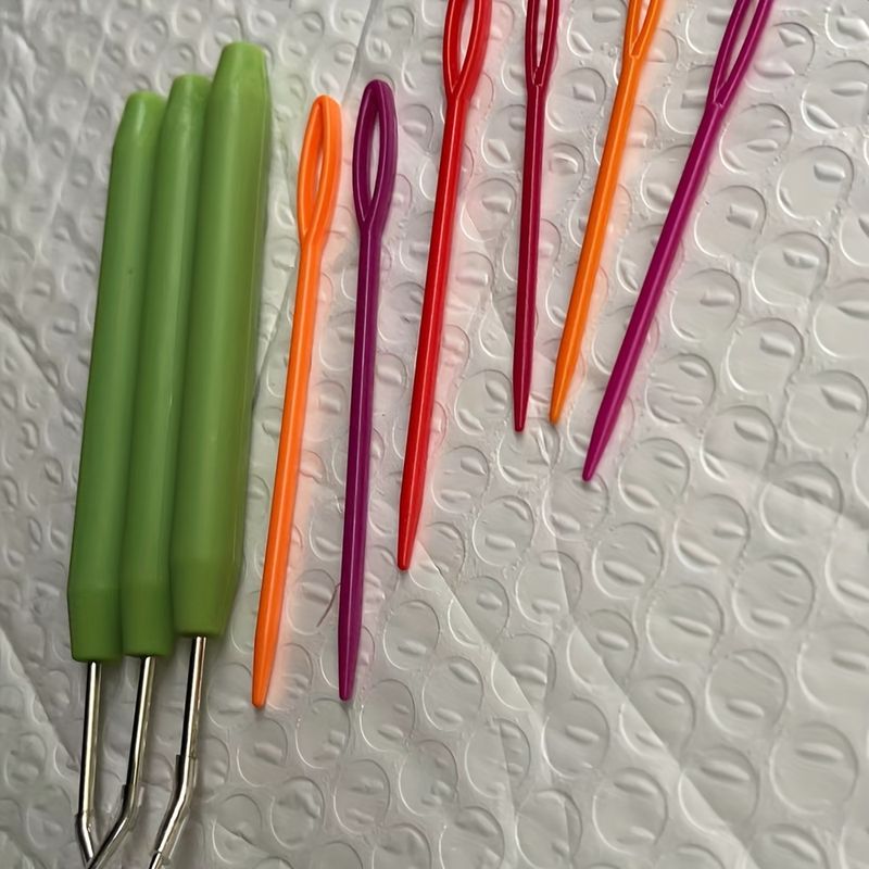 9 bucăți/set tricotat ac croșetat alege ac cot ac croșetat ac din plastic_voghion.com
