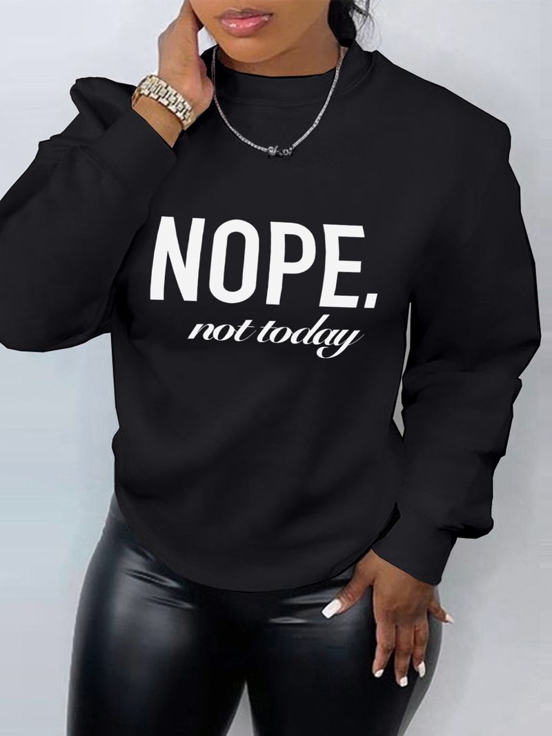 Modische Damenbekleidung, langärmeliger bedruckter dicker Pullover, sexy und lässig_voghion.com