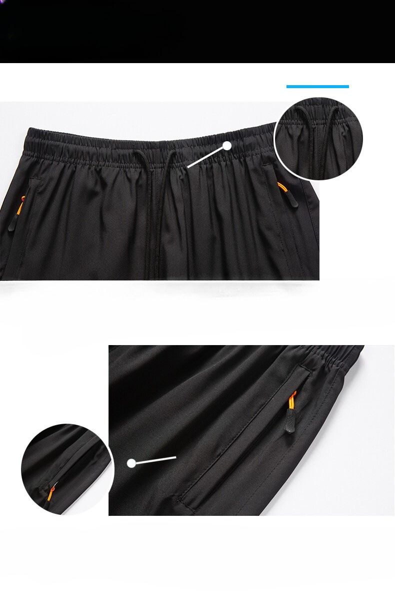 Men's Shorts Summer Ice Silk Sports Quick-drying Pants Loose 5-point Large Pants To Wear Outside_voghion.com