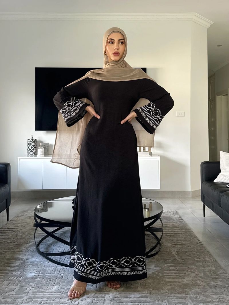 Dámské oblečení Středního východu Robe Boutique výšivka móda střapcový lem kardigan župan muslimské šaty_voghion.com